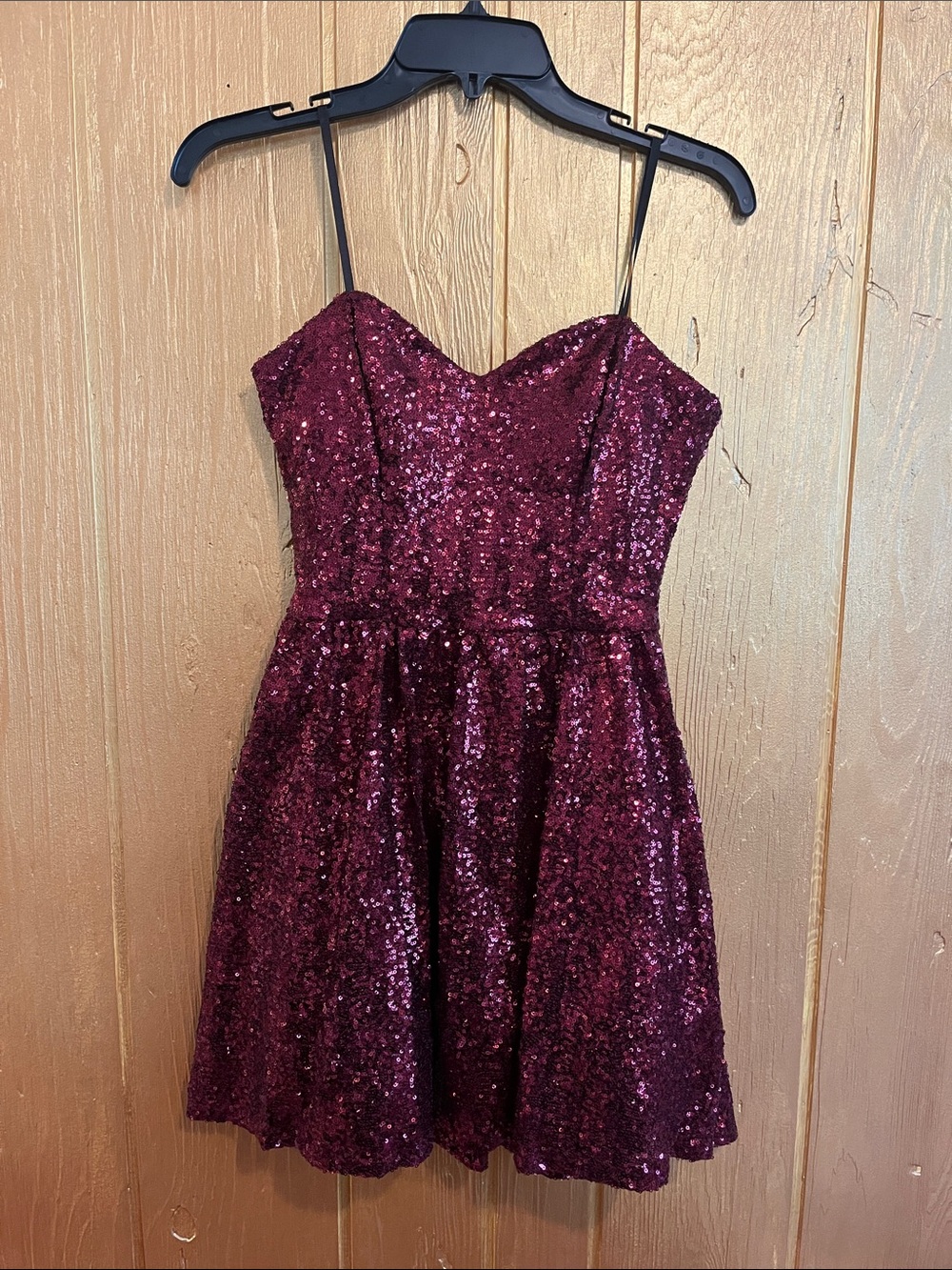 Windsor Burgundy Sequin Mini Dress
